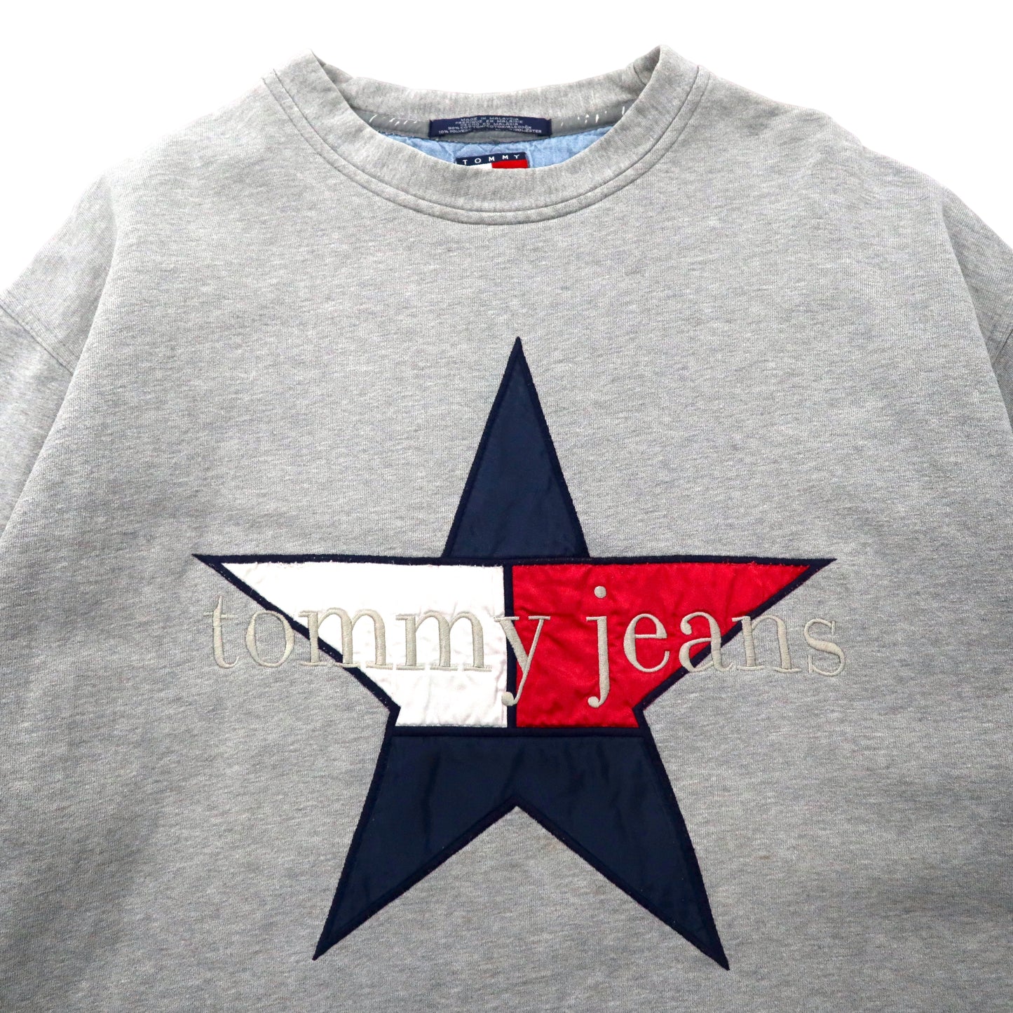 TOMMY JEANS 90年代 スウェット M グレー コットン フラッグロゴ スター