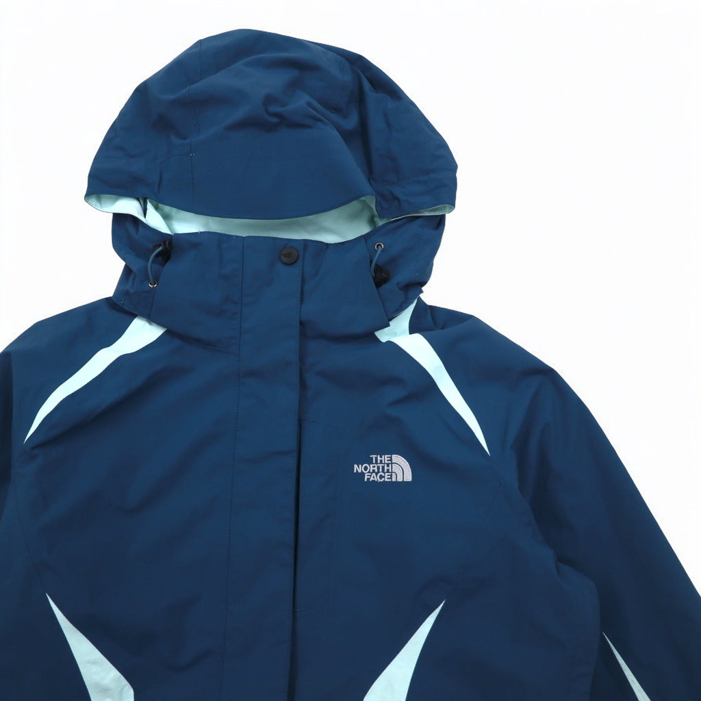 THE NORTH FACE HYVENT Waterproof Mountain Parka S Navy Nylon Zip-in-Zip US Standard A6FB