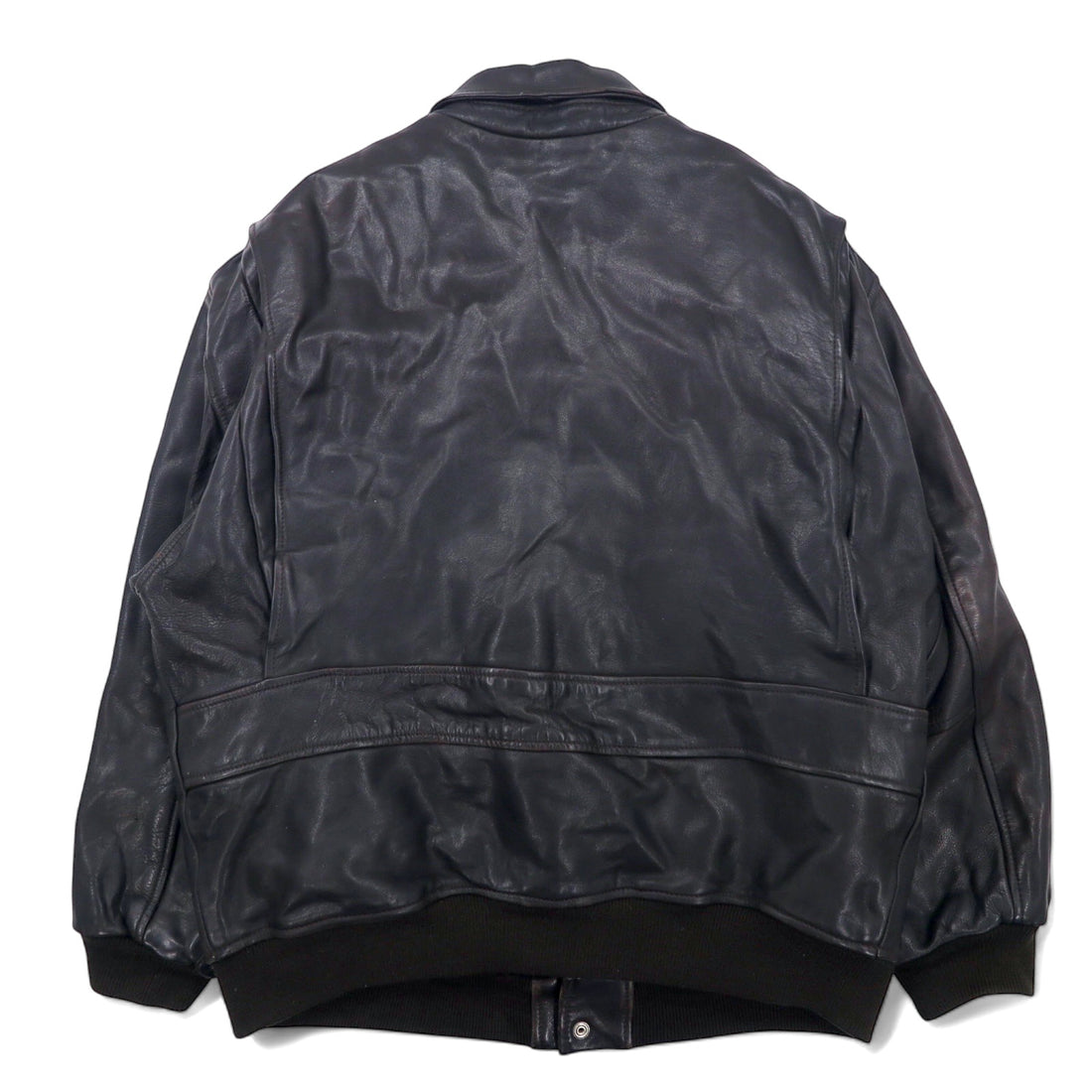 80s Liberto Cow Leather A-2 Flight Jacket, L, Brown, Cowhide, Removable Boa Liner