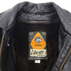 80s Liberto Cow Leather A-2 Flight Jacket, L, Brown, Cowhide, Removable Boa Liner