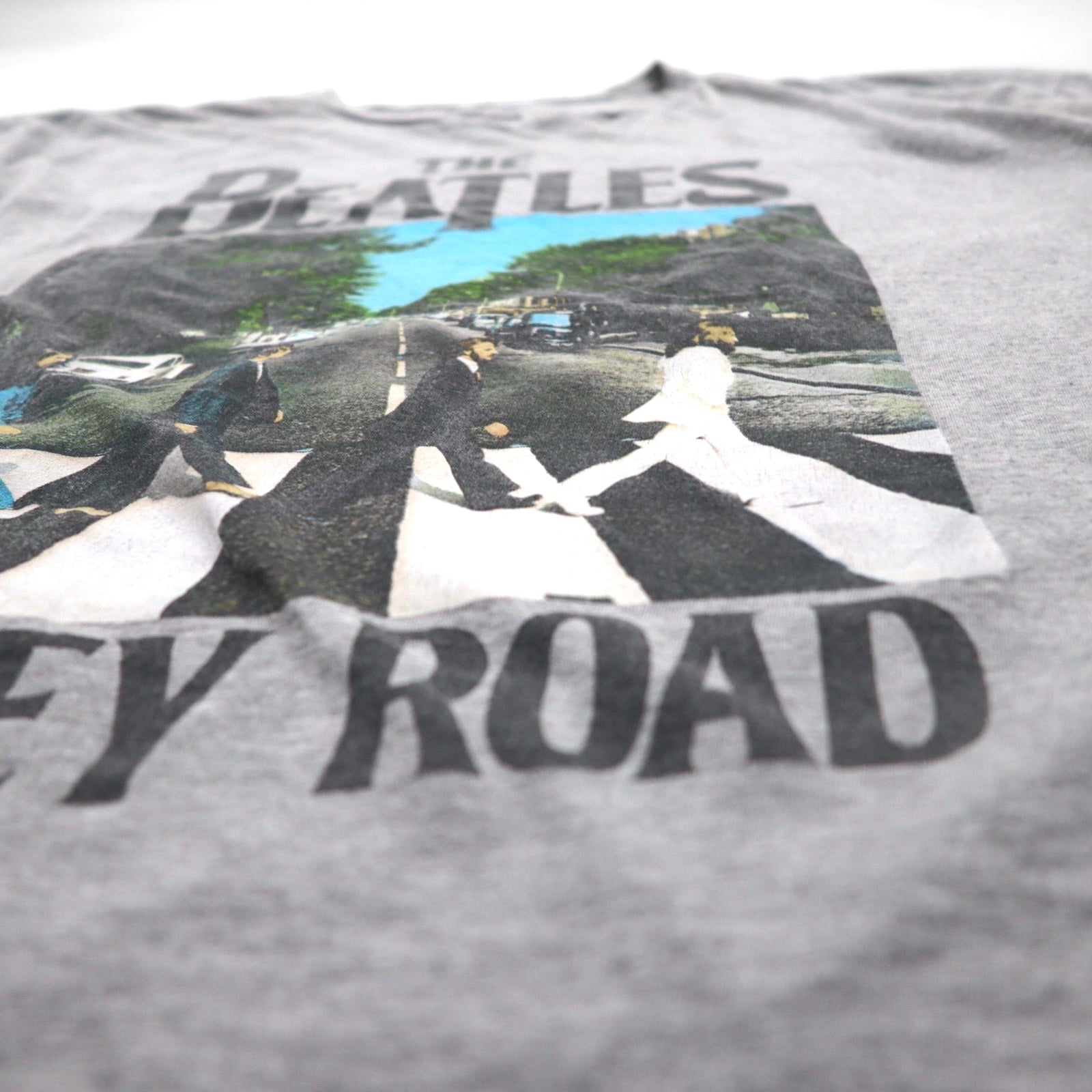 THE BEATLES Official Rock Band T-Shirt Size 3XL Gray Cotton Abbey