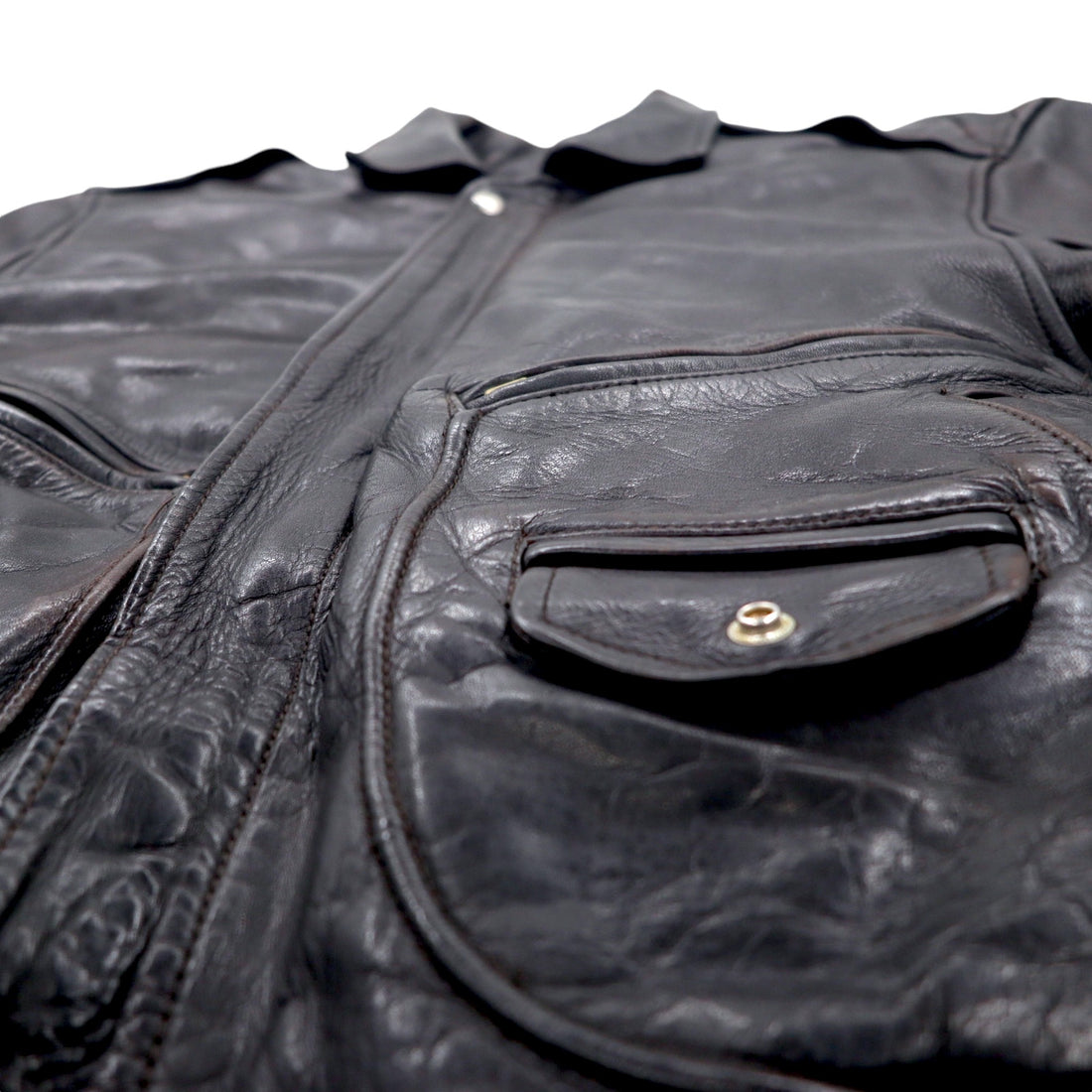 80s Liberto Cow Leather A-2 Flight Jacket, L, Brown, Cowhide, Removable Boa Liner