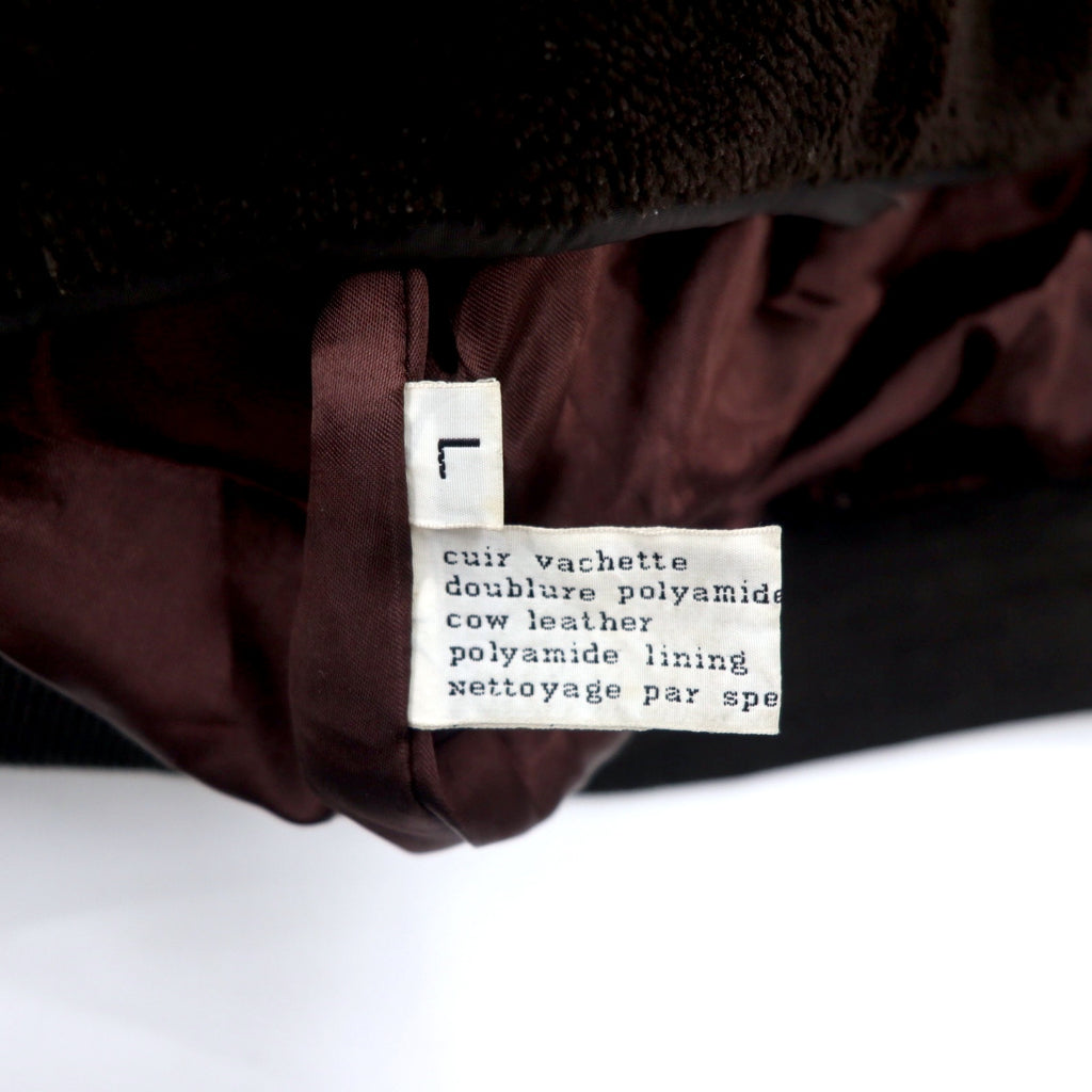 80s Liberto Cow Leather A-2 Flight Jacket, L, Brown, Cowhide, Removable Boa Liner