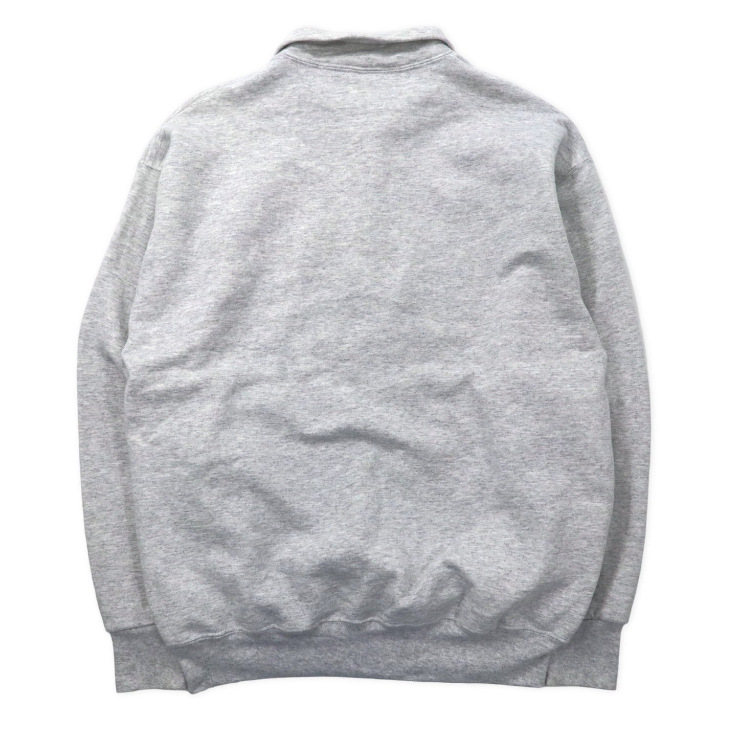 JERZEES ハーフジップ スウェット XL グレー コットン 裏起毛 SUPER SWEATS ビッグサイズ