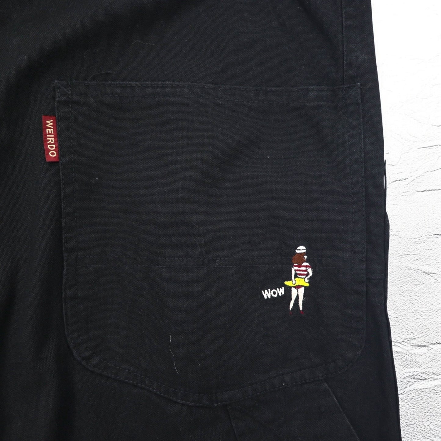 WEIRDO オーバーオール M ブラック WOLF BAIT-OVERALL コットン GROWN-UP WRD-19-SS-25 日本製