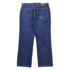 Lee USA Made 201 American Standard Jeans Regular Straight Denim Pants Size 36 Blue Cotton Leather Patch Zipper Fly