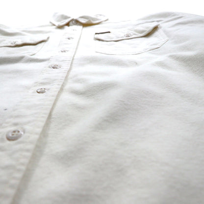 Woolrich 90年代 シャモアクロス フランネル ワークシャツ XL ホワイト Expedition Chamois ダブルポケット