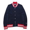 Champion Reverse Weave Rib Line Snap Cardigan Sweat Blouson L Navy Cotton