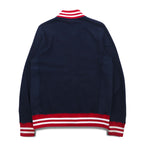 Champion Reverse Weave Rib Line Snap Cardigan Sweat Blouson L Navy Cotton