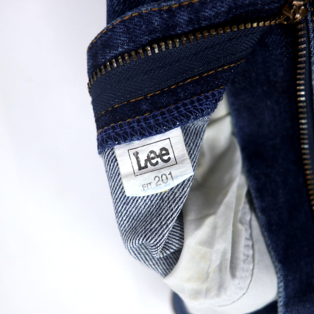 Lee USA Made 201 American Standard Jeans Regular Straight Denim Pants Size 36 Blue Cotton Leather Patch Zipper Fly