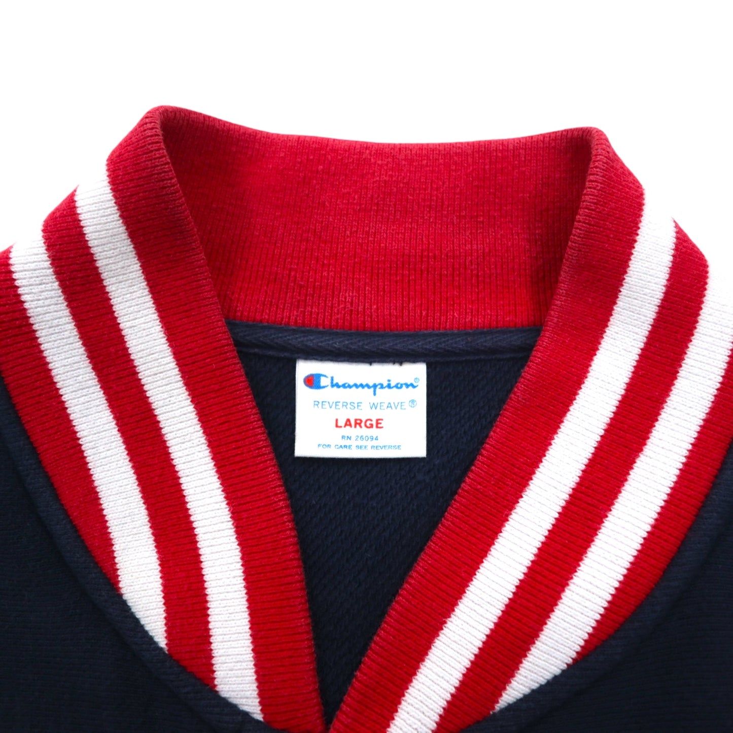 Champion リバースウィーブ REVERSE WEAVE リブライン スナップカーディガン スウェット ブルゾン L ネイビー コットン