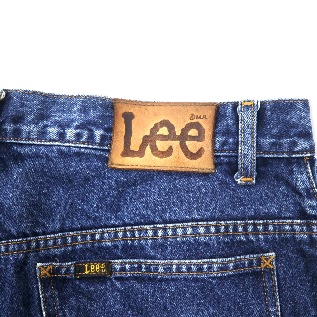 Lee USA Made 201 American Standard Jeans Regular Straight Denim Pants Size 36 Blue Cotton Leather Patch Zipper Fly