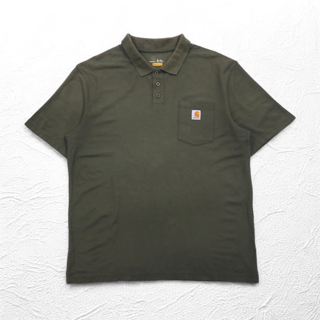 Carhartt Original Fit Pocket Polo Shirt XL Khaki ORIGINAL FIT
