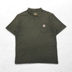 Carhartt Original Fit Pocket Polo Shirt XL Khaki ORIGINAL FIT