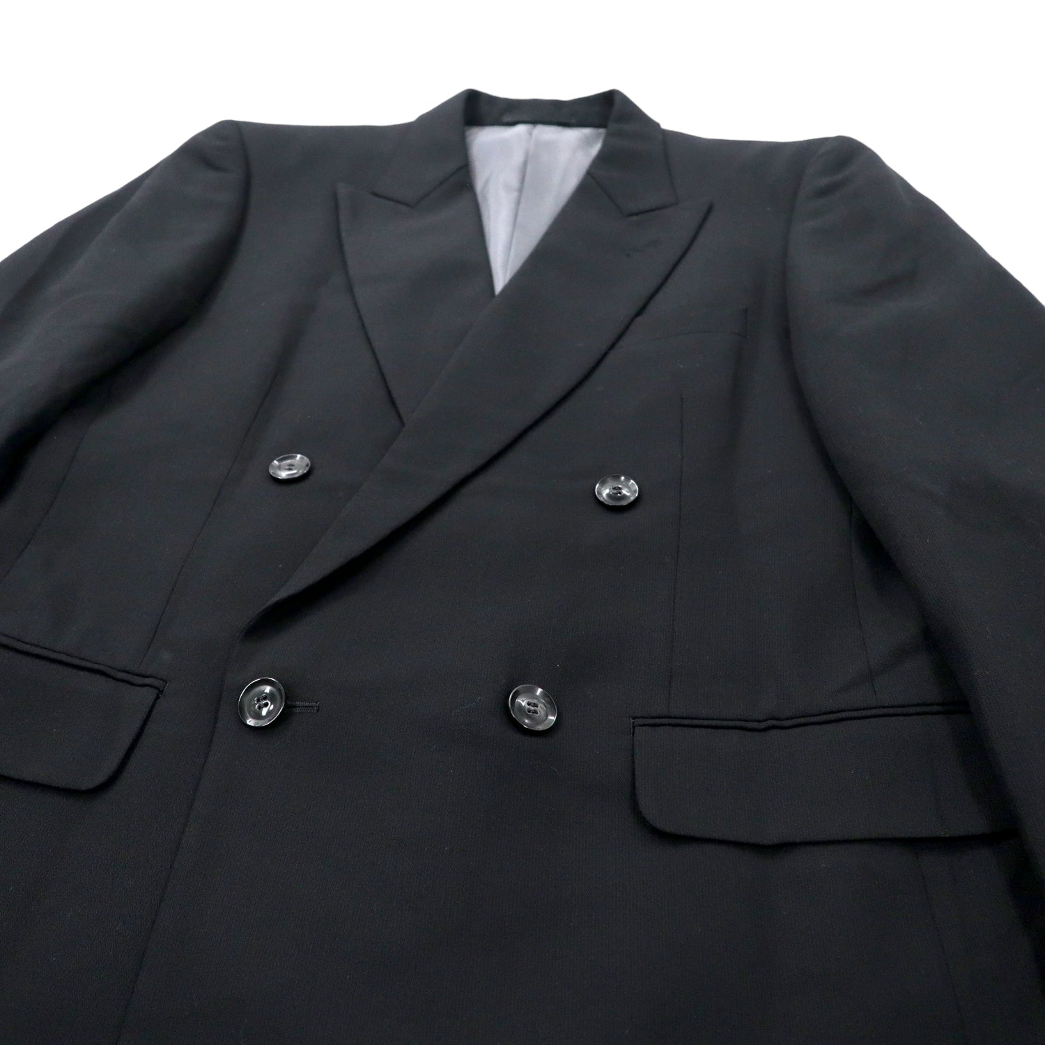 JUN MEN 80s Double TAILORED JACKET M Black Wool Japan MADE – 日本