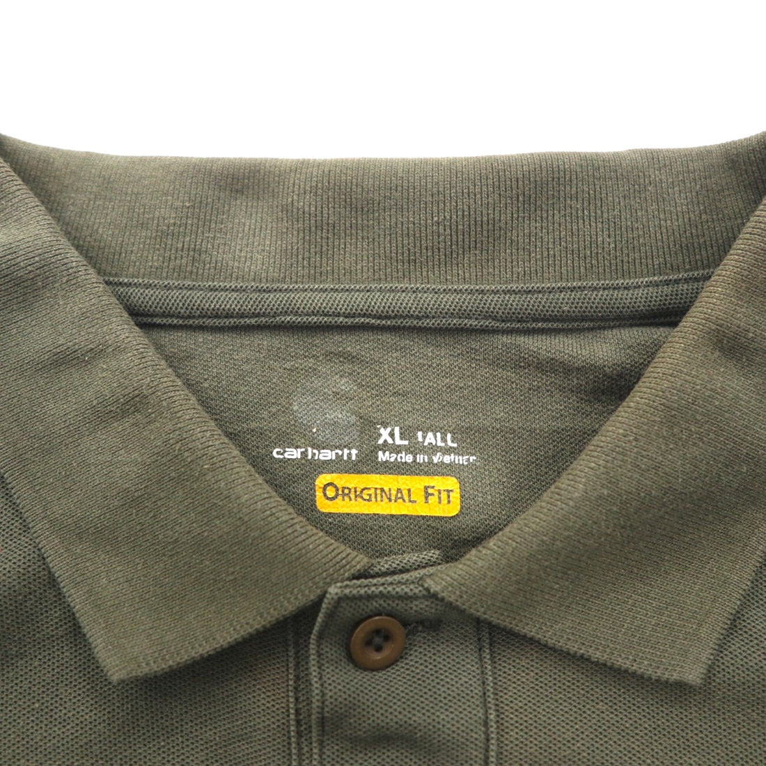 Carhartt Original Fit Pocket Polo Shirt XL Khaki ORIGINAL FIT
