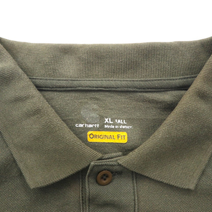 carhartt オリジナルフィット ポケット付き ポロシャツ XL カーキ ORIGINAL FIT