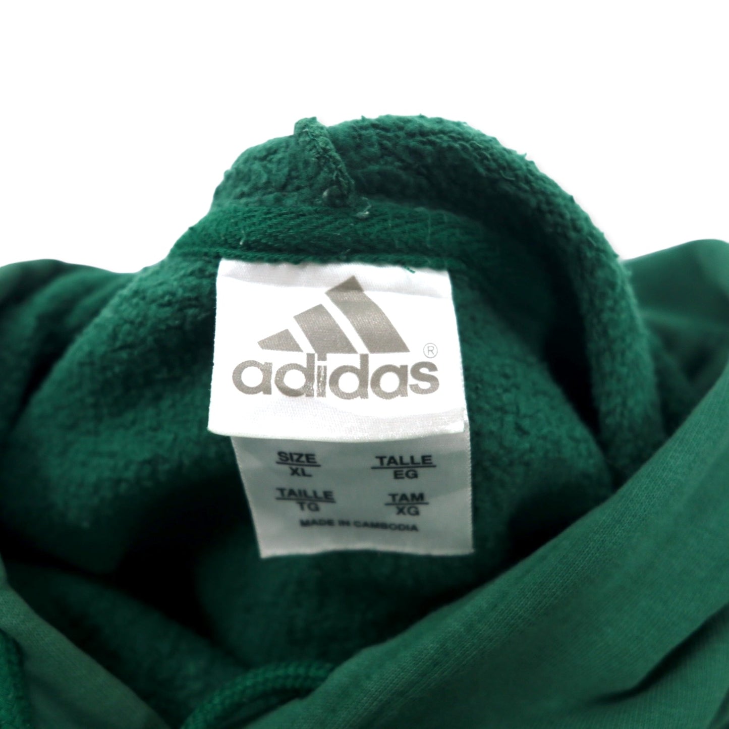 adidas カレッジ プリント パーカー XL グリーン コットン NCAA RAMS