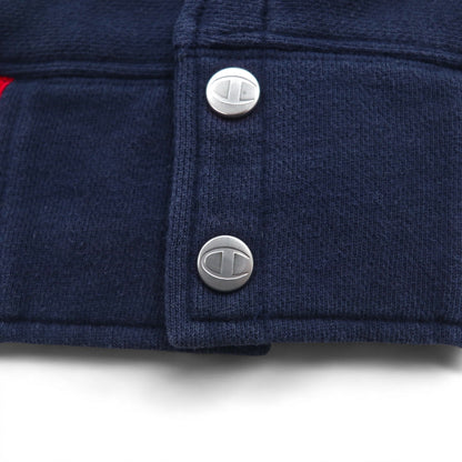 Champion リバースウィーブ REVERSE WEAVE リブライン スナップカーディガン スウェット ブルゾン L ネイビー コットン