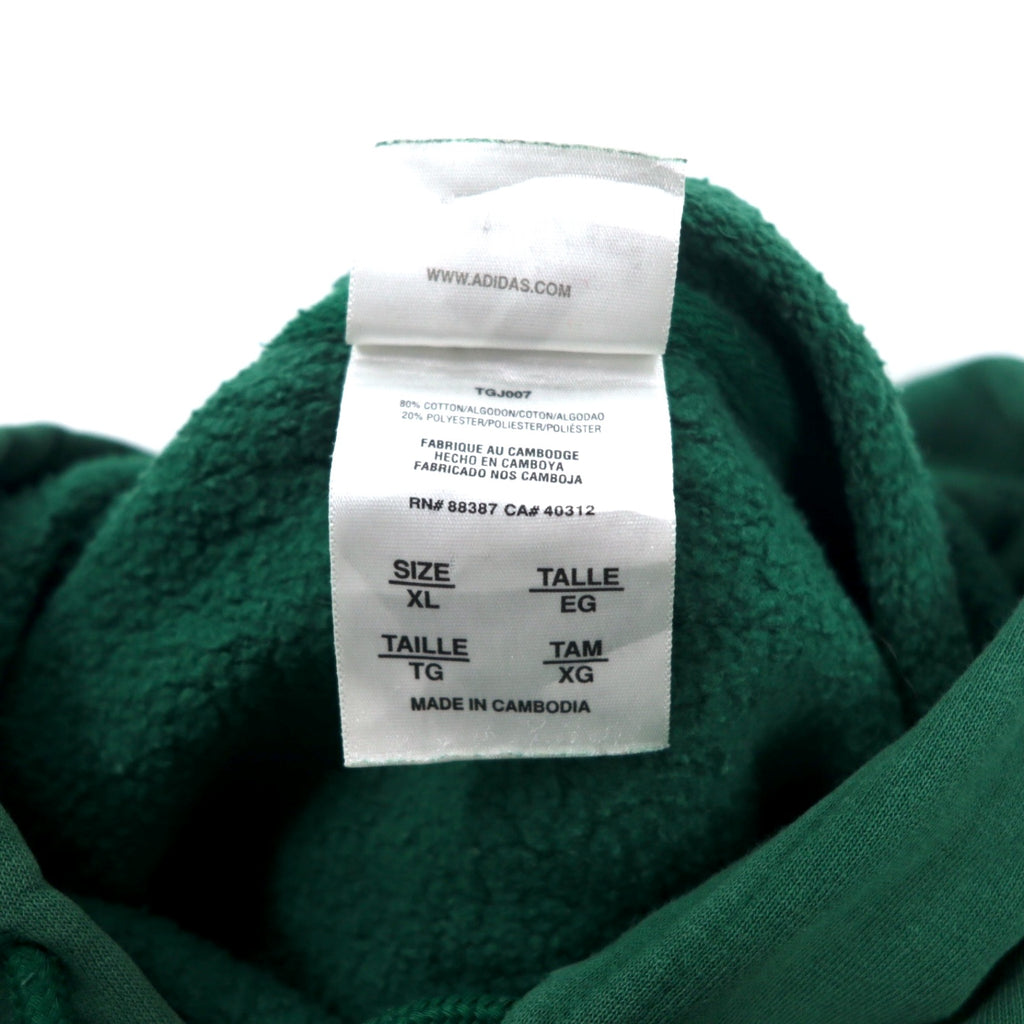 adidas College Print Hoodie XL Green Cotton NCAA RAMS