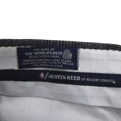 90s USA Vintage Trousers 2タック ワイド スラックス パンツ M グレンチェック サスペンダーボタン プリーツ AUSTIN REED 90年代 USA製