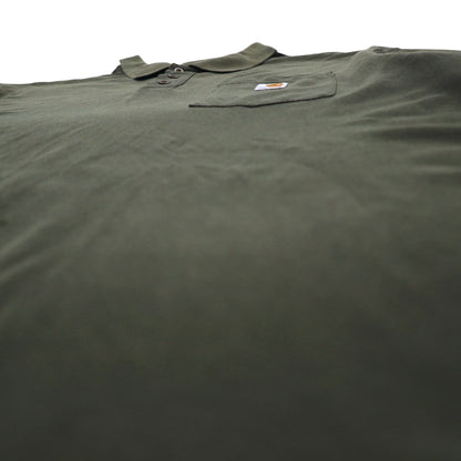 carhartt オリジナルフィット ポケット付き ポロシャツ XL カーキ ORIGINAL FIT