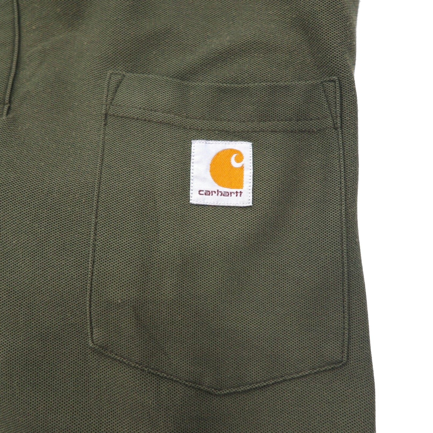 carhartt オリジナルフィット ポケット付き ポロシャツ XL カーキ ORIGINAL FIT