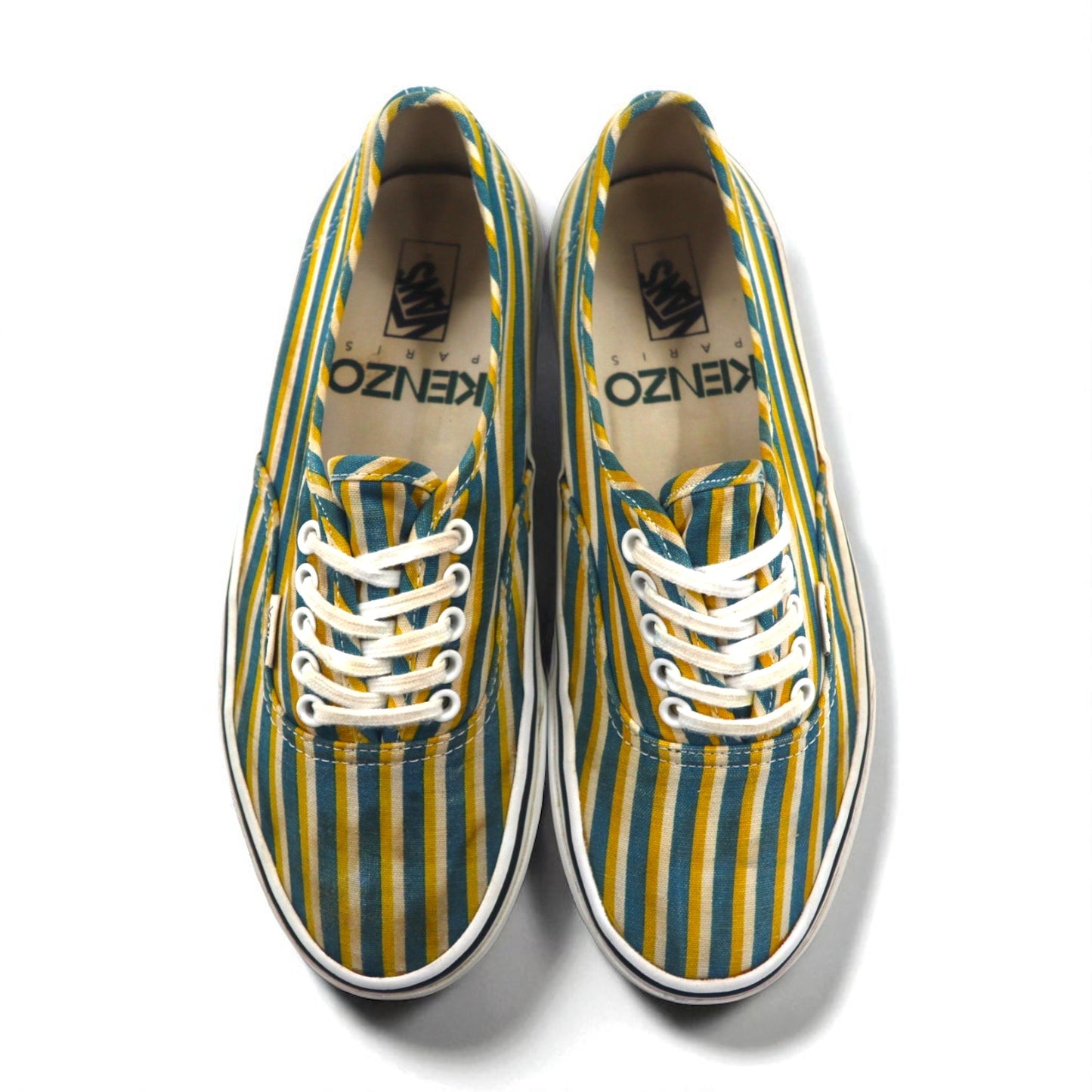 KENZO × VANS オーセンティック AUTHENTIC スニーカー 27cm ブルー イエロー ストライプ キャンバス