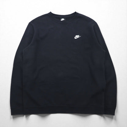 NIKE スウェット トレーナー XL ブラック CLUB SWOOSH CREW ワンポイントロゴ 804340-010
