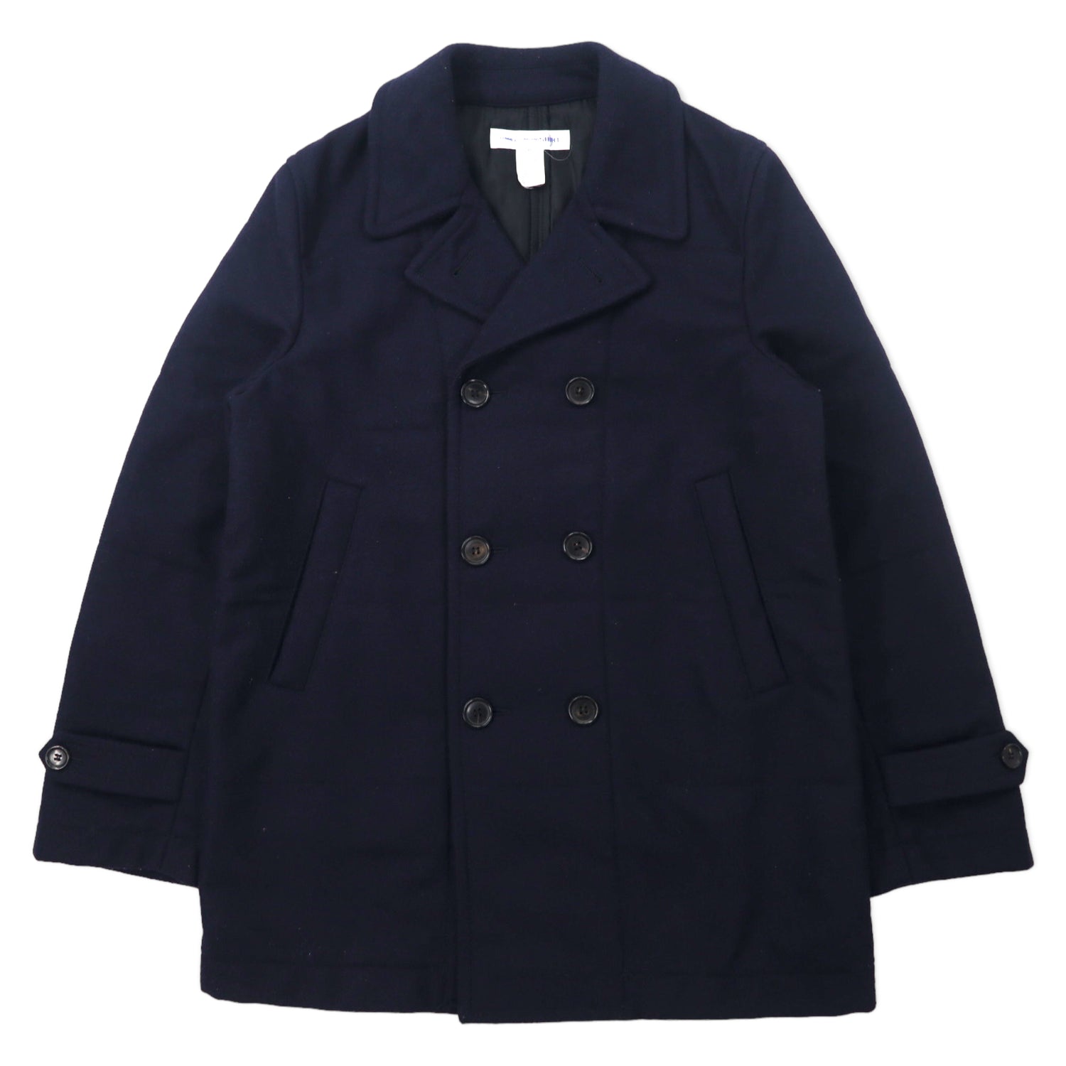 COMME des GARCONS Shirt France MADE P Coat S Navy Wool W15147 ...