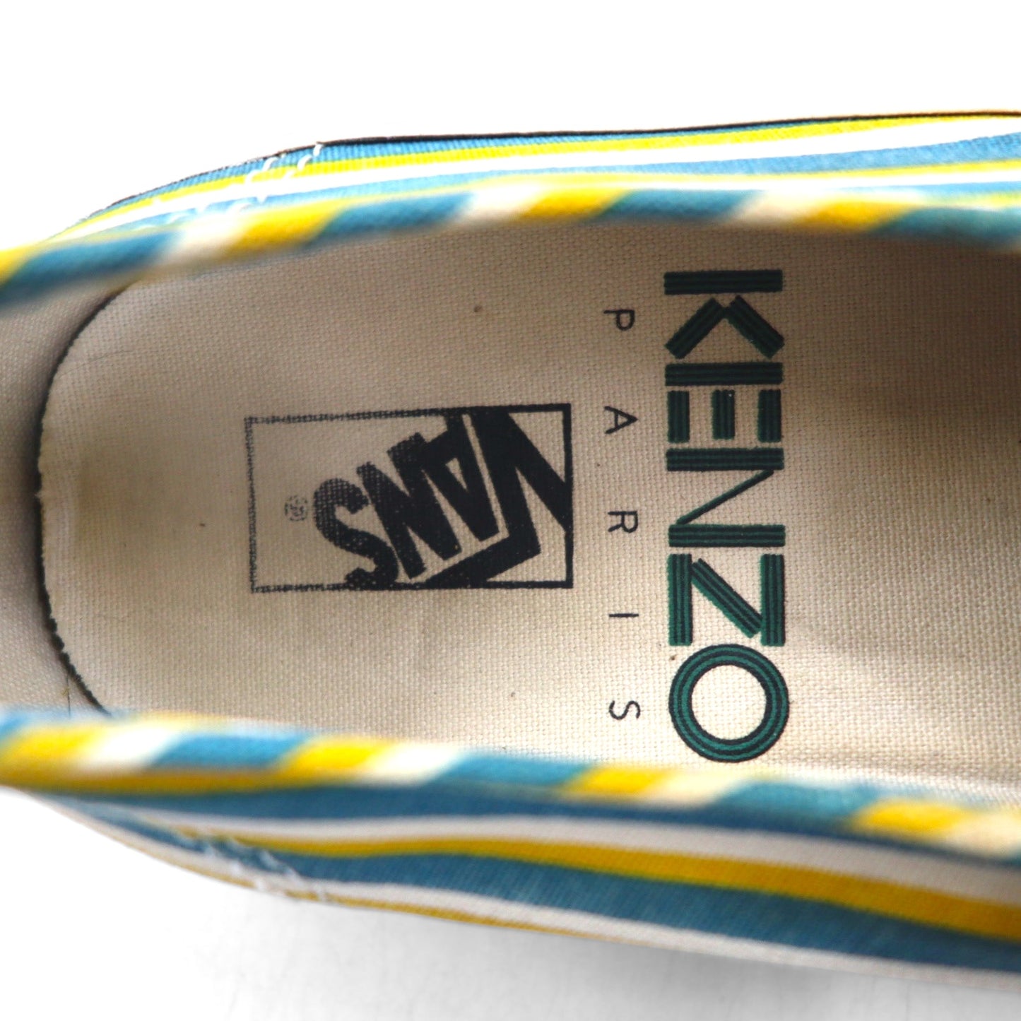 KENZO × VANS オーセンティック AUTHENTIC スニーカー 27cm ブルー イエロー ストライプ キャンバス
