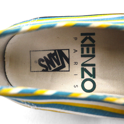 KENZO × VANS オーセンティック AUTHENTIC スニーカー 27cm ブルー イエロー ストライプ キャンバス