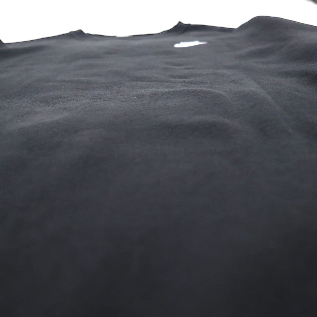 NIKE Sweatshirt, XL, Black, Club Swoosh Crew Logo, 804340-010