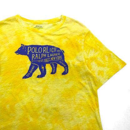 POLO RALPH  LAUREN タイダイ ロゴプリントTシャツ XL イエロー コットン