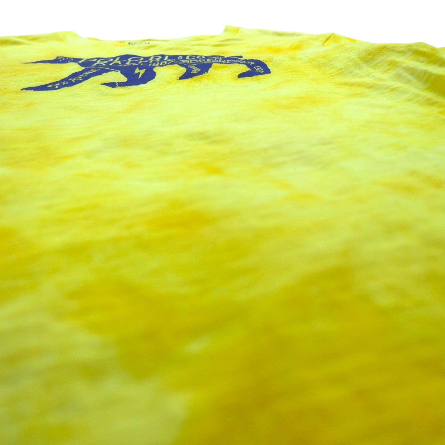 POLO RALPH  LAUREN タイダイ ロゴプリントTシャツ XL イエロー コットン