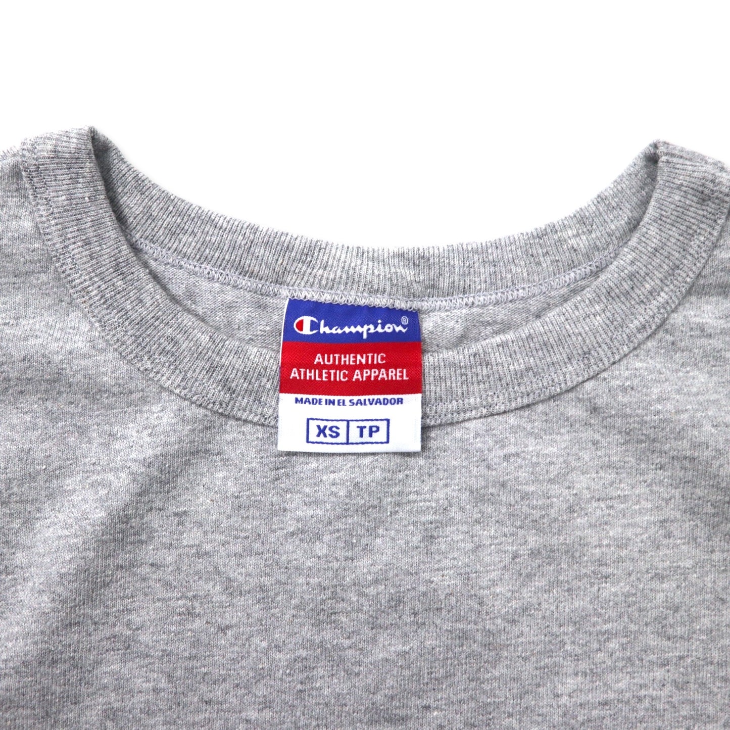 Champion クロップド Tシャツ XS グレー コットン AAAタグ エルサルバドル製