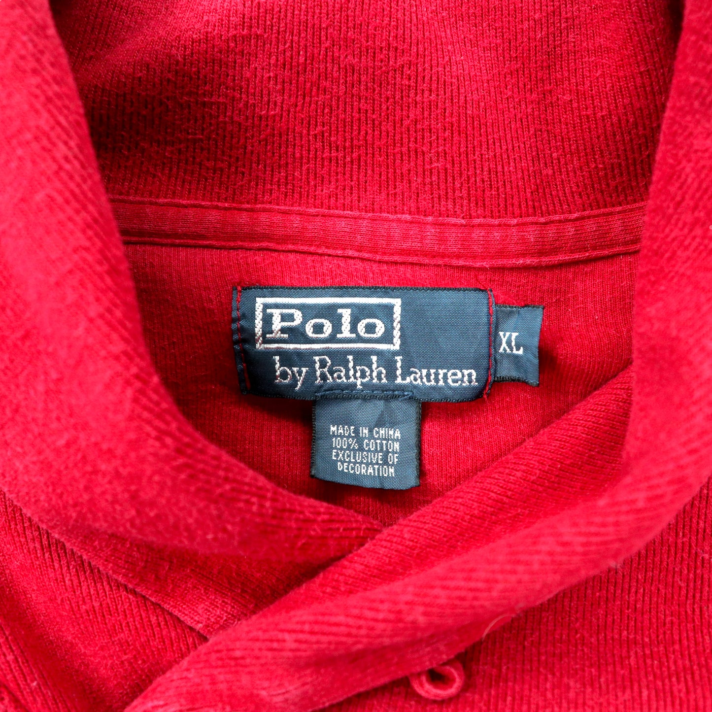 Polo by Ralph Lauren ショールカラー スウェットシャツ XL レッド コットン スモールポニー刺繍