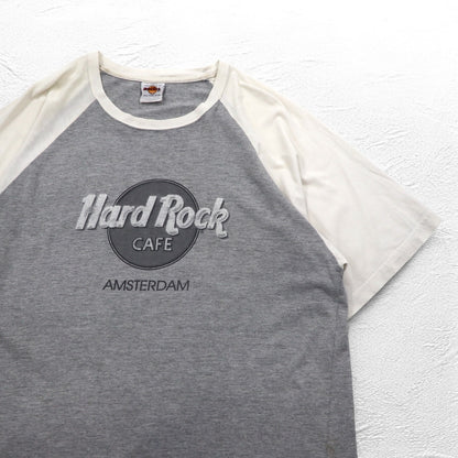 Hard Rock CAFE Raglan T-shirt XL Grey Cotton AMSTERDAM