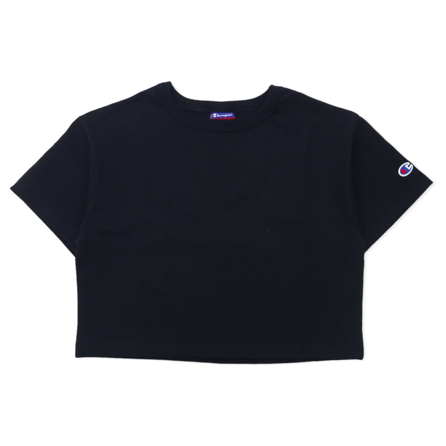 Champion クロップド Tシャツ XS ブラック コットン AAAタグ エルサルバドル製