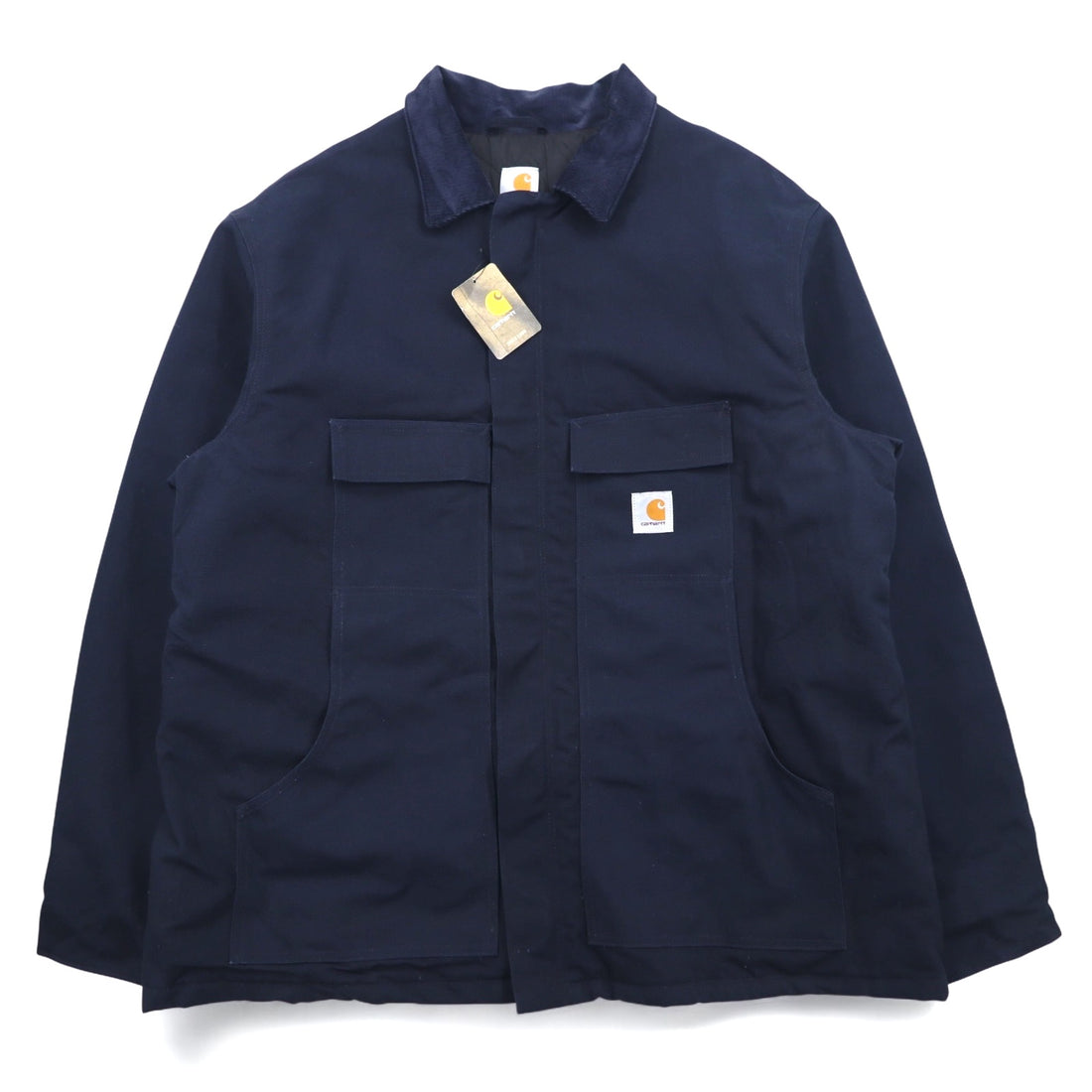 Carhartt Duck Traditional Coat 2XL Navy Padded Quilted Liner Corduroy Collar C003-DNY Unused