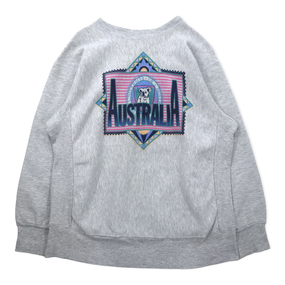 日本然リトテ-古着オンライン-USA製 90年代 ROSS SPORTSWEAR リバースウィーブ スウェット L グレー コットン AUSTRALIA-USA Made 90's ROSS SPORTSWEAR Reverse Weave Sweatshirt L Gray Cotton AUSTRALIA