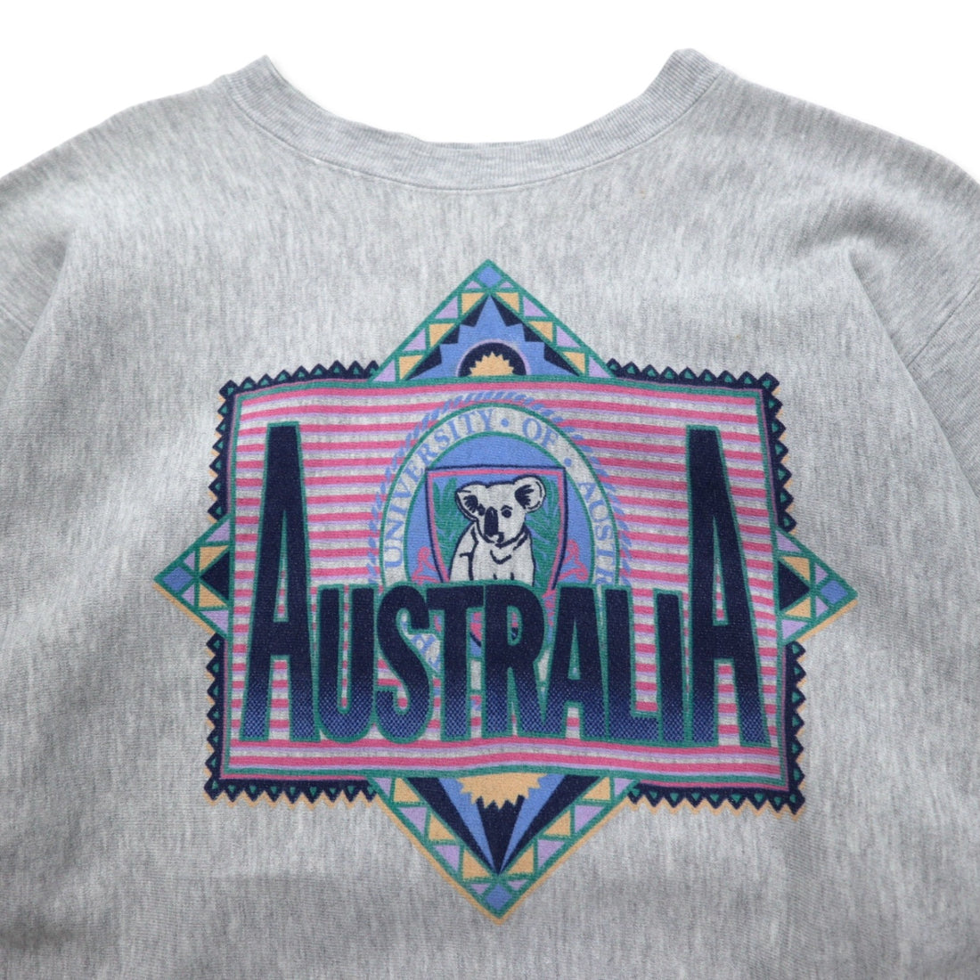 Made in USA 90s Ross Sportswear Reverse Weave Sweatshirt L Grey Cotton AUSTRALIA