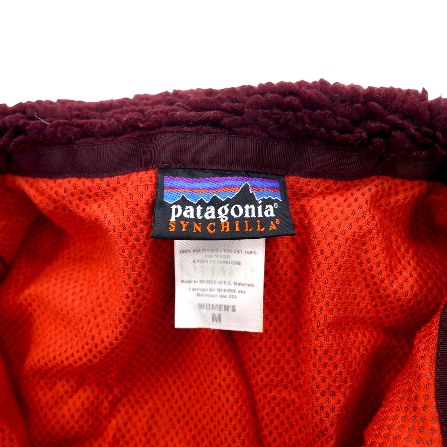 patagonia シンチラ レトロX フリースジャケット M ボルドー ポリエステル 23071