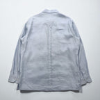 Vintage Cuban Shirt, Large, Blue, Linen, 4-Pocket, Boxy Silhouette, Tasso Elba