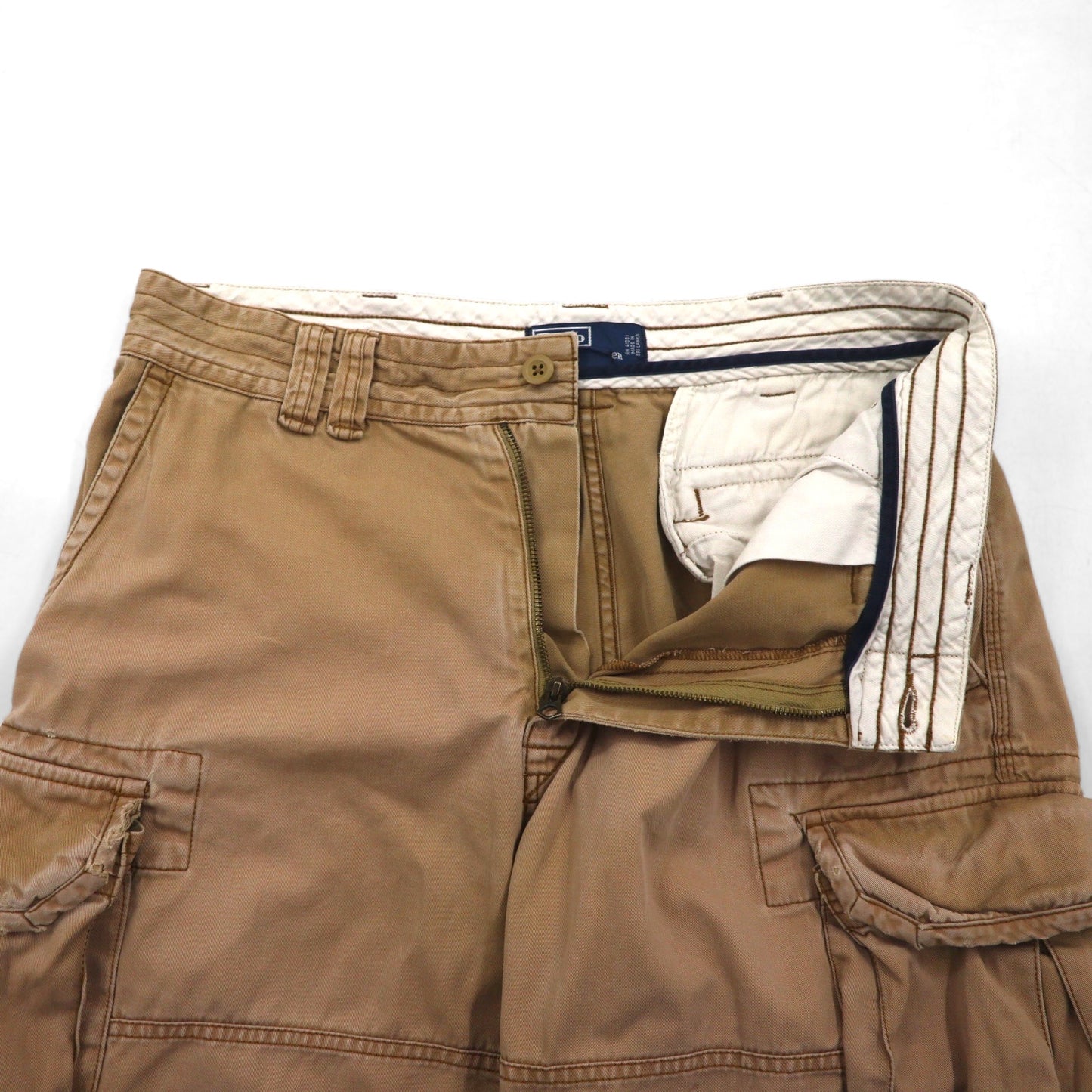 Polo by Ralph Lauren 90年代 ポロチノ バギー ショート カーゴパンツ L ベージュ コットン 膝下丈