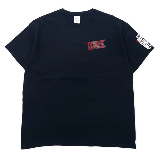 日本然リトテ-古着オンライン-GILDAN クラシックカー プリントTシャツ XL ブラック コットン RED LINE LUMITRONIX ビッグサイズ-GILDAN Classic Car Print T-Shirt XL Black Cotton RED LINE LUMITRONIX Big Size