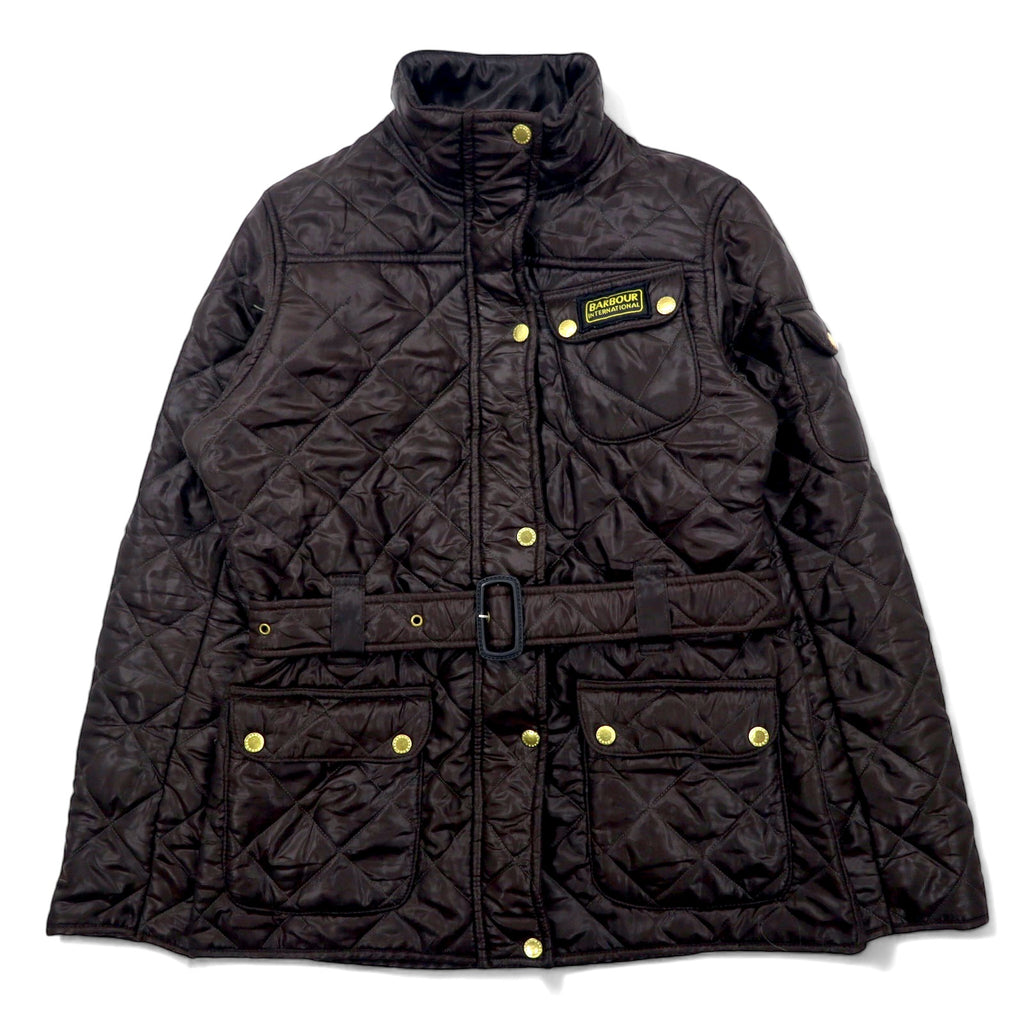 日本然リトテ-古着オンライン-Barbour インターナショナル モーターサイクル キルティングジャケット L ブラウン ポリエステル フリースライナー-Barbour International Motorcycle Quilted Jacket L Brown Polyester Fleece Liner