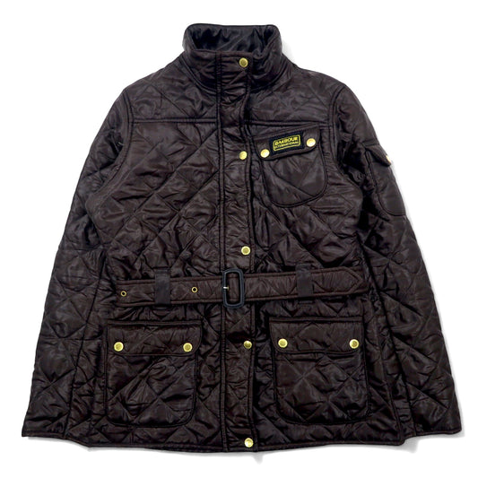 Barbour インターナショナル モーターサイクル キルティングジャケット L ブラウン ポリエステル フリースライナー