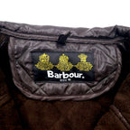 Barbour International Motorcycle Quilted Jacket L Brown Polyester Fleece Liner