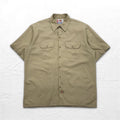 Dickies 半袖 ワークシャツ XL ベージュ ポリエステル コットン 胸ポケット ビッグサイズ ニカラグア製